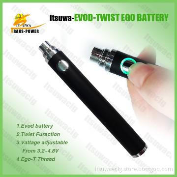 High quality Variable voltage EVOD twist battery100mah /900mah/650mah